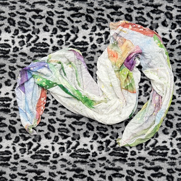 Captivating Abstract Watercolor Scarf - Picture 4 of 4